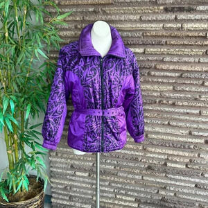 Snuggler by Kaelin Vintage 80s Purple Puffer Ski Jacket Size 10